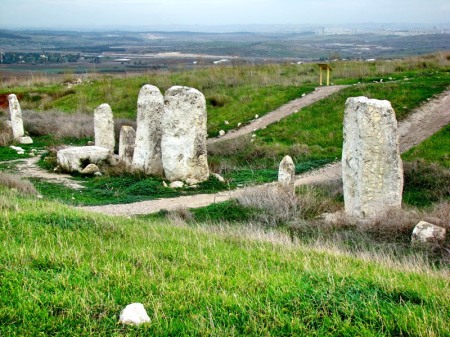Standing Stones at High Place at Gezer. Photo by Leon Mauldin