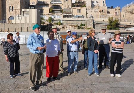 Elie instructing our group as we neared Wailing Wall. Photo by Gary Kerr, ©Leon Mauldin.