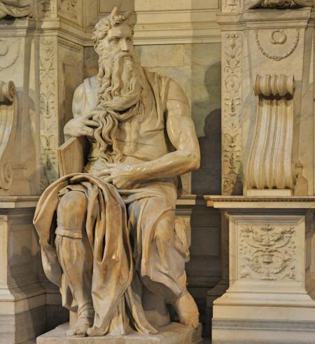 Michelangelo's Moses, 1513-1515. In Rome. Photo ©Leon Mauldin.