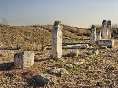 Standing Stones at Gezer. Photo by Leon Mauldin.