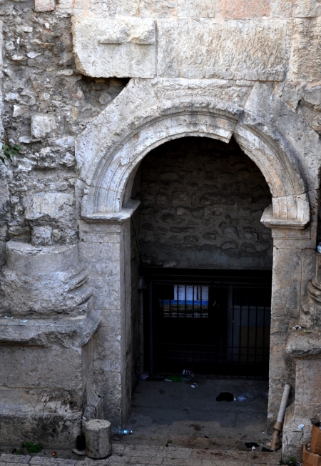 Hadrian Gate, eastern arch. ca. AD 135. North wall, Jerusalem. Photo by Leon Mauldin.