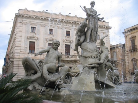 At Syracuse, Fountain of Diana, goddess of the hunt. Photo supplied by Greg Picogna.