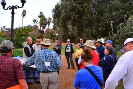 Leon teaching on the significance of the new excavations at Joppa gate. Photo by David Deason.