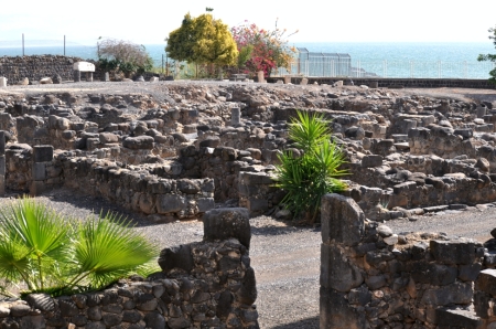 Excavations at Capernaum, Jesus hometown. Photo by Leon Mauldin.